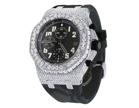 Audemars Piguet Watch round moissanite diamond watch for him mens luxury watch hip hop watch