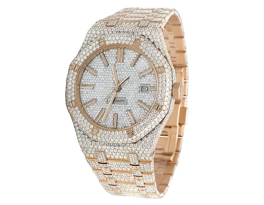 Audemars Piguet Watch round vvs moissanite diamond watch mens wrist watch hip hop watch for gift