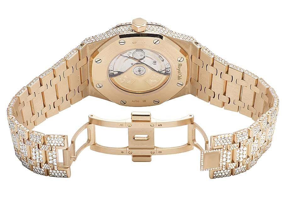 Audemars Piguet Watch round vvs moissanite diamond watch mens wrist watch hip hop watch for gift