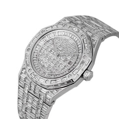 Audemars Piguet Watch iced out baguette moissanite diamond watch mens wrist watch luxury diamond watch gift for him