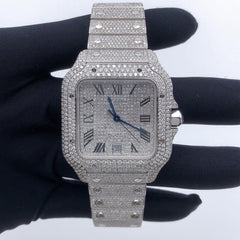 Cartier Watch iced out moissanite vvs diamond watch for gift roman dial stainless steel watch mens luxury watch