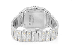 Cartier Watch mens iced out automatic watch with arabic dial moissanite watch for him