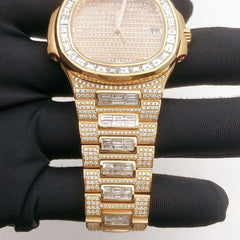 Patek Philippe Watch iced out wrist watch vvs moissanite diamond watch quartz watch for men