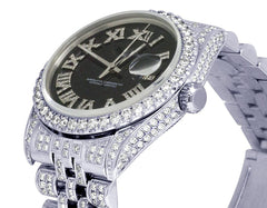 Rolex Watch men iced out moissanite diamond watch handmade stainless steel watch hip hop watch