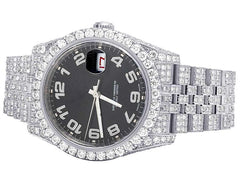 Rolex Watch mens 45mm iced diamond watch moissanite studded watch gift for him hip hop bling watch