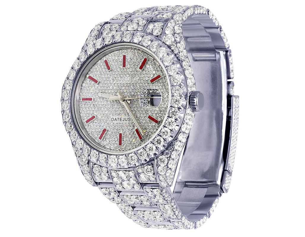 Rolex Watch mens luxury diamond watch 43mm round dial moissanite watch quartz watch hip hop watch