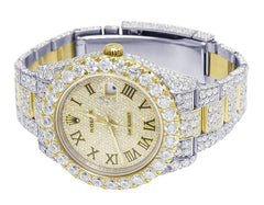 Rolex Watch automatic iced out moissanite watch men 2 tone gold watch hip hop watch