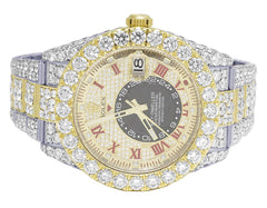 Rolex Watch iced out diamond watch handmade real moissanite watch gold plated bust down watch