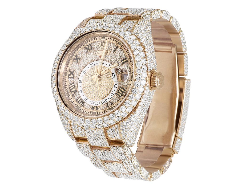 Rolex Watch custom iced out diamond watch moissanite bust down watch men luxury watch