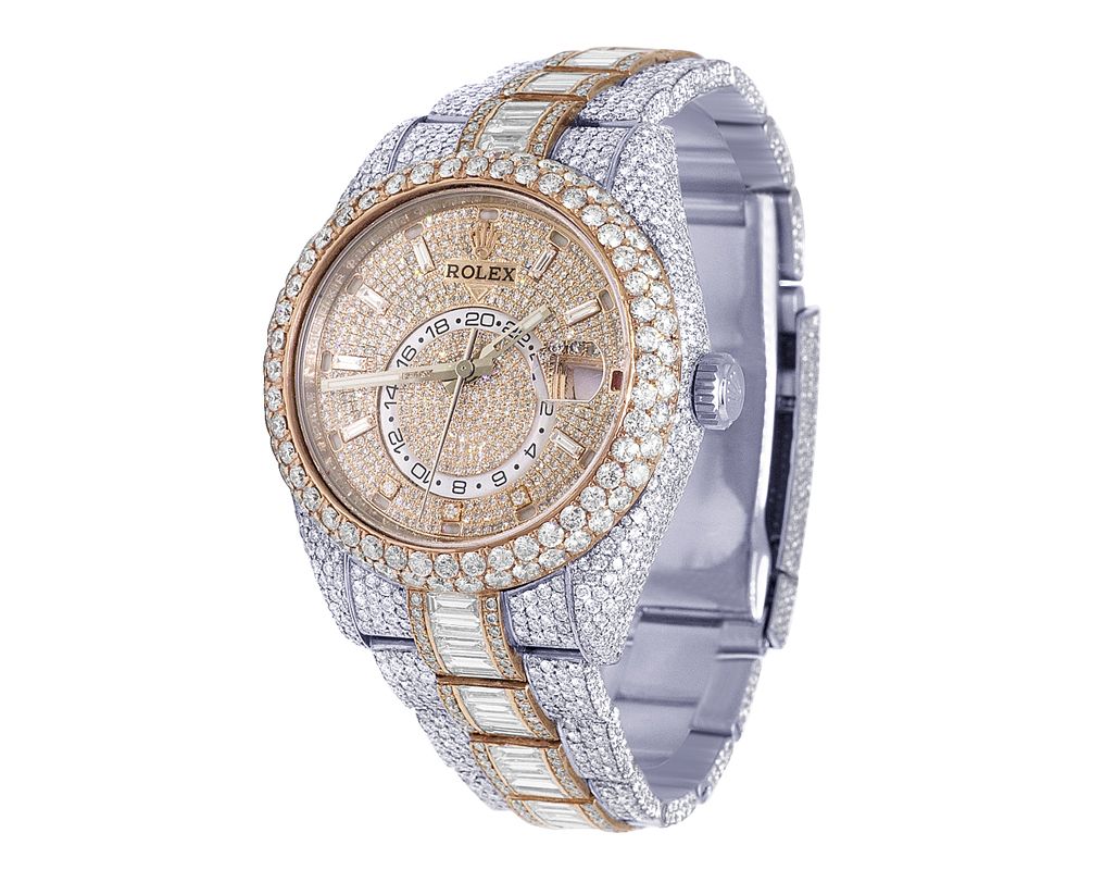 Rolex Watch fully iced out moissanite watch automatic diamond watch mens wrist watch bust down watch