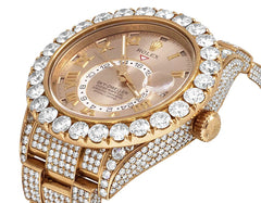 Rolex Watch fully automatic iced out watch men hip hop watch round diamond bezel stainless steel watch