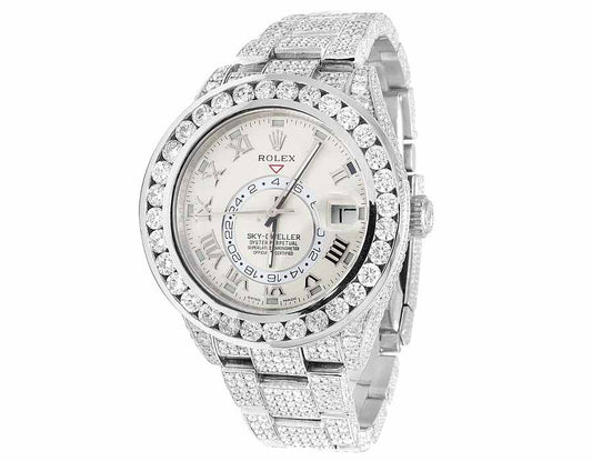 Rolex Watch 42mm real moissanite diamond watch gift for him hip hop watch men luxury wrist watch