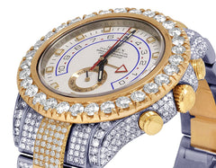 Rolex Watch fully iced out diamond watch moissanite wrist watch hip hop watch for men