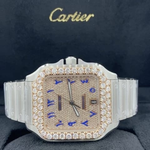 Cartier Watch fully automatic moissanite diamond watch men luxury wrist watch hip hop watch