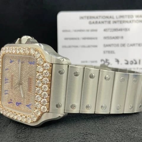 Cartier Watch fully automatic moissanite diamond watch men luxury wrist watch hip hop watch