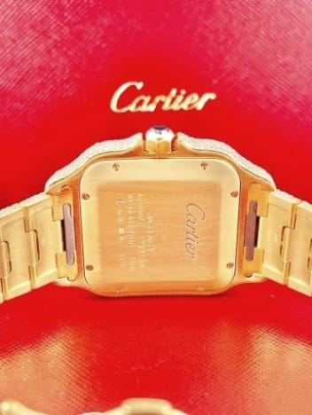 Cartier Watch yellow gold moissanite diamond watch automatic stainless steel watch custom bling watch