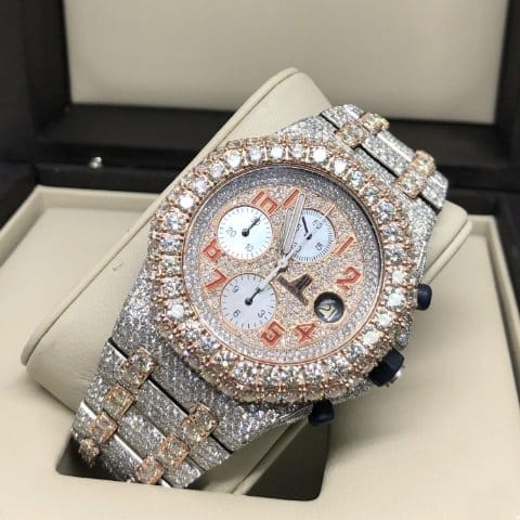 Audemars Piguet Watch iced out moissanite watch iced out diamond watch bust down watch