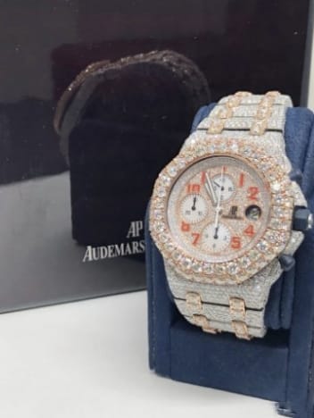 Audemars Piguet Watch iced out moissanite watch iced out diamond watch bust down watch