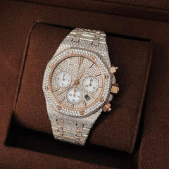 Audemars Piguet Watch iced out hip hop watch real moissanite diamond studded watch men luxury wrist watch