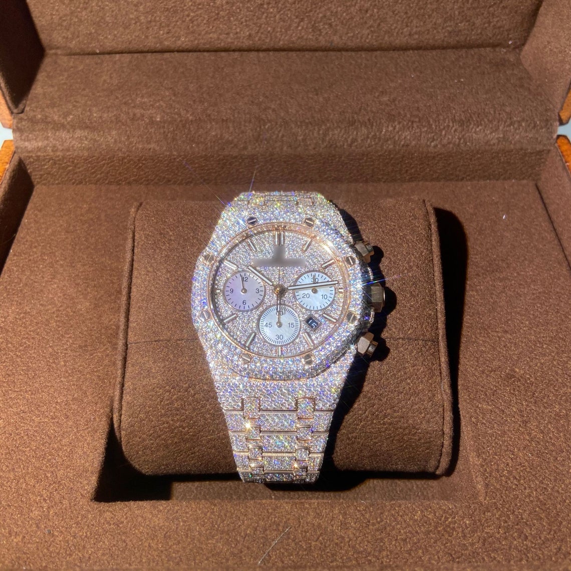 Audemars Piguet Watch iced out hip hop watch real moissanite diamond studded watch men luxury wrist watch