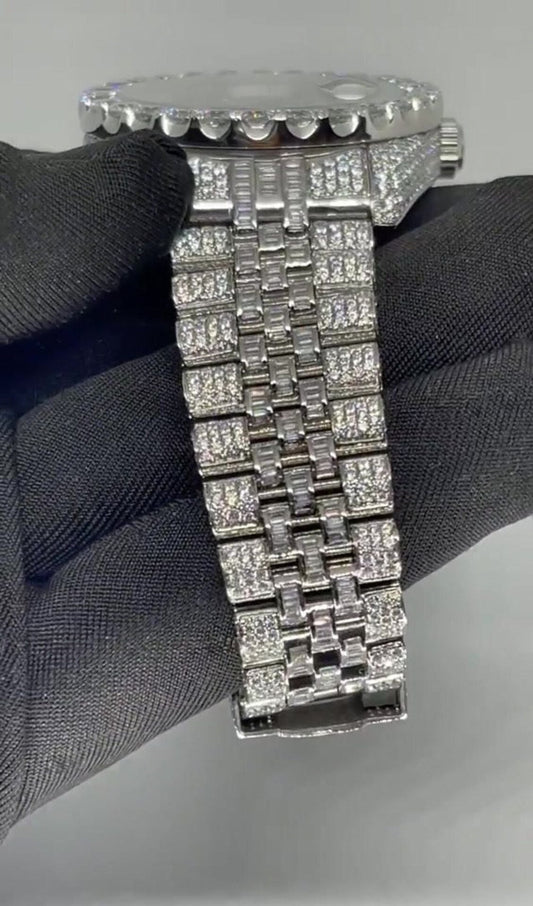 Rolex Watch custom iced out hip hop watch moissanite studded diamond watch mens luxury wrist watch