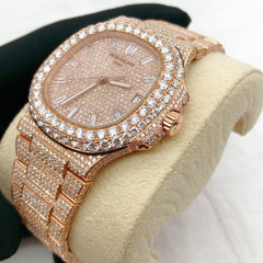 Patek Philippe Watch fully automatic vvs1 moissanite diamond watch fully iced out watch luxury bust down wrist watch