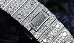 Cartier Watch iced out diamond watch real moissanite handmade automatic watch mens hip hop watch