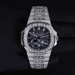 Patek Philippe Watch custom baguette diamond watch iced out moissanite watch quartz watch men luxury watch