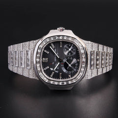 Patek Philippe Watch custom baguette diamond watch iced out moissanite watch quartz watch men luxury watch