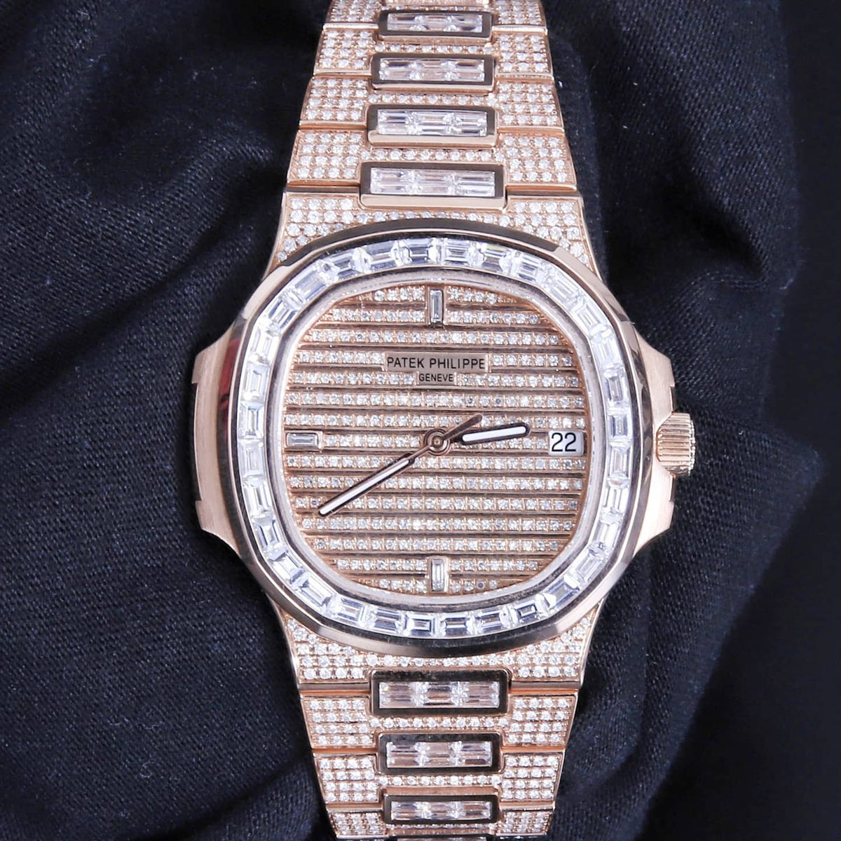 Patek Philippe Watch rose gold moissanite diamond watch stainless steel watch luxury hip hop watch mens wrist watch