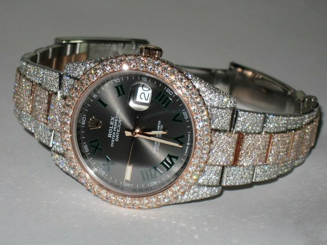 Rolex Watch real moissanite diamond watch men luxury wrist watch roman dial custom watch