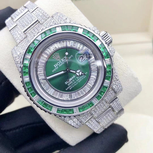 Rolex Watch iced out moissanite watch custom hip hop watch men luxury wrist watch stainless steel watch