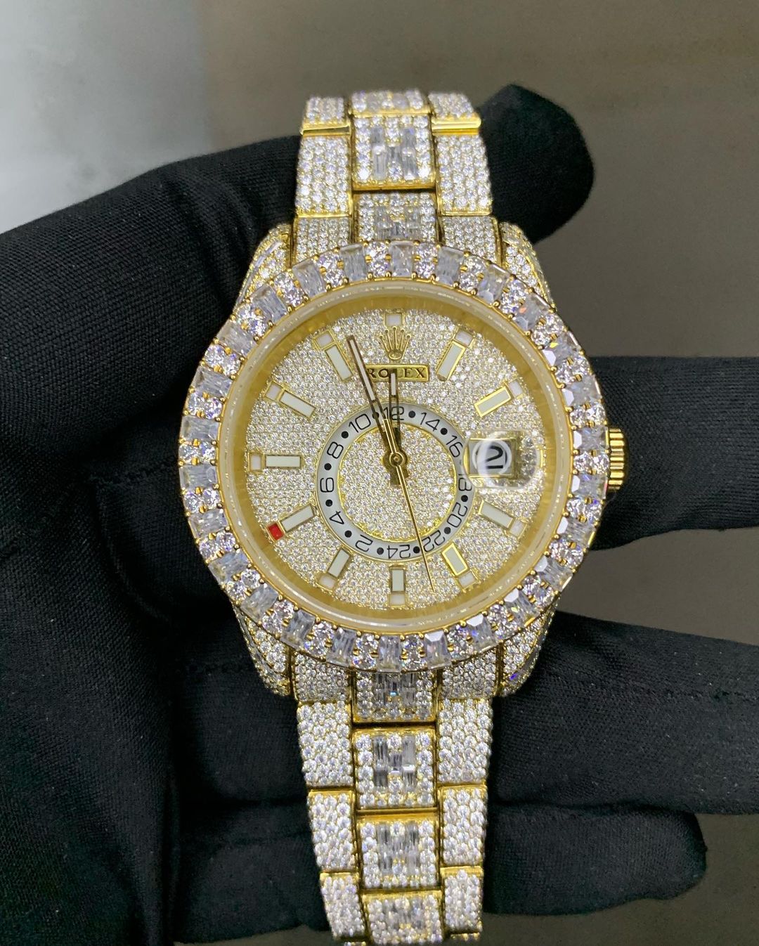 Rolex Watch fully automatic moissanite watch iced out men wrist watch luxury watch