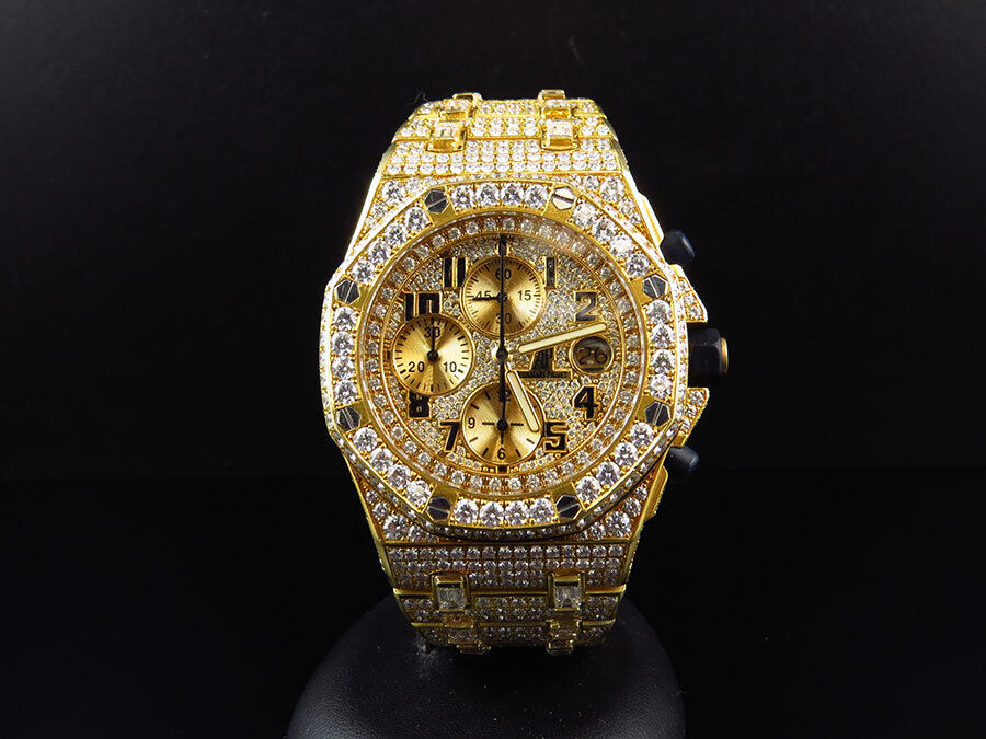 Audemars Piguet Watch luxury yellow gold iced out moissanite watch men quartz wrist watch