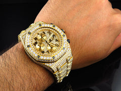 Audemars Piguet Watch luxury yellow gold iced out moissanite watch men quartz wrist watch