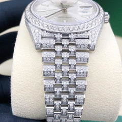 Rolex Watch iced out moissanite studded men wrist watch hip hop watch gift for him luxury bust down watch