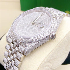 Rolex Watch men luxury wrist watch bling iced out moissanite diamond watch auto date stainless steel watch