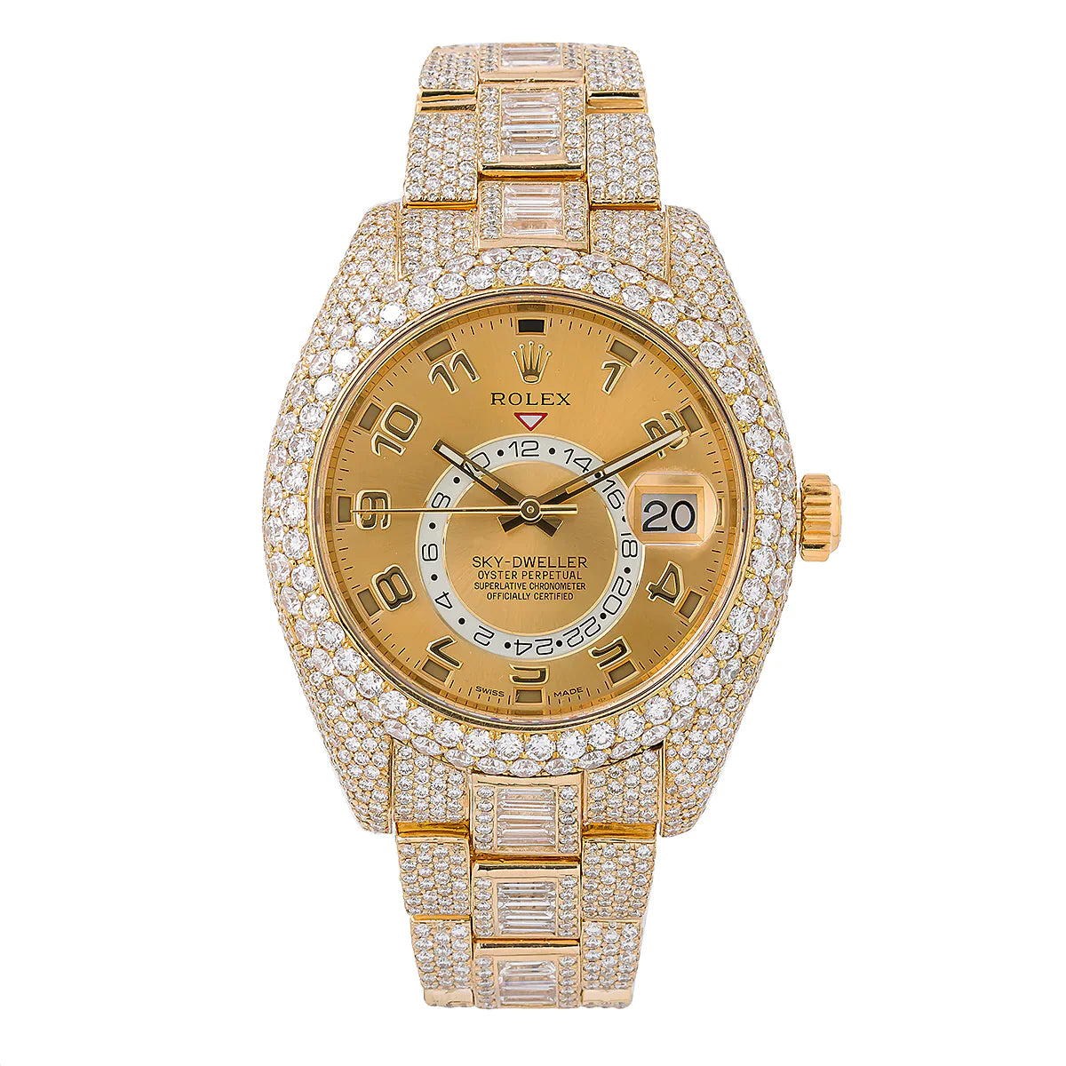 Rolex Watch yellow gold moissanite watch stainless steel watch hip hop watch for mens