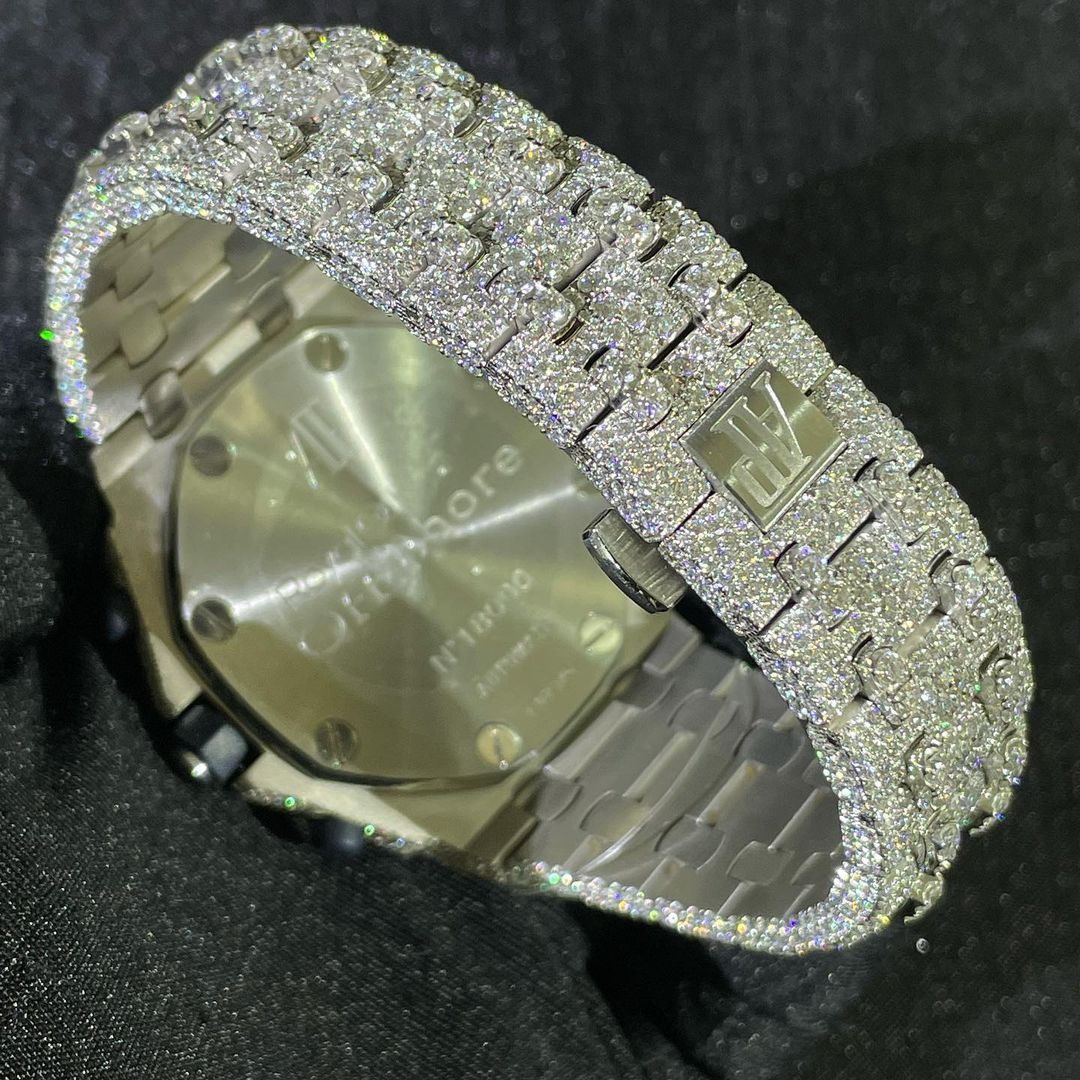 Audemars Piguet Watch custom moissanite watch for mens iced out diamond hip hop watch bust down watch for gift