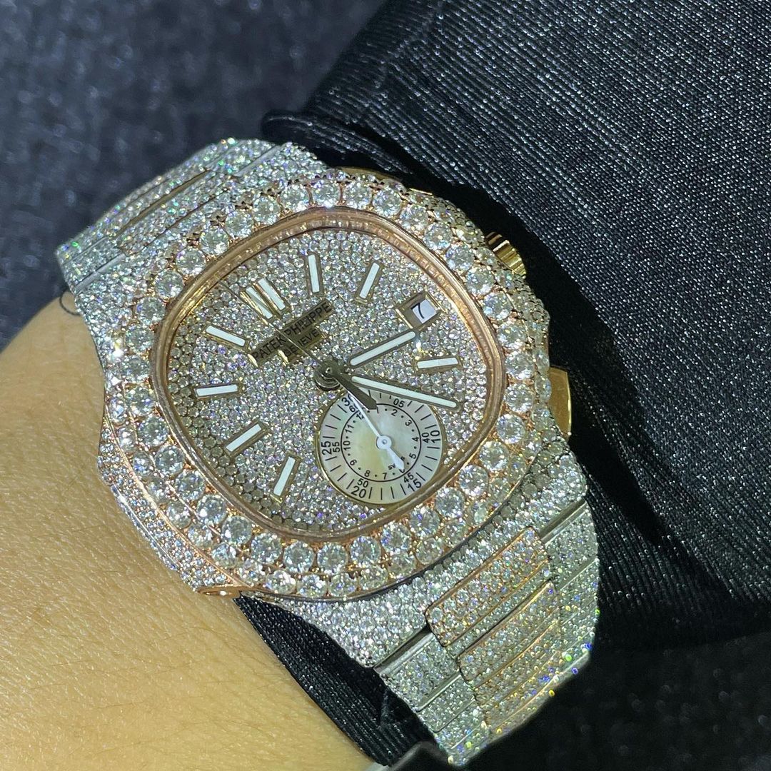 Patek Philippe Watch iced out hip hop moissanite watch mens luxury wrist watch automatic bling watch