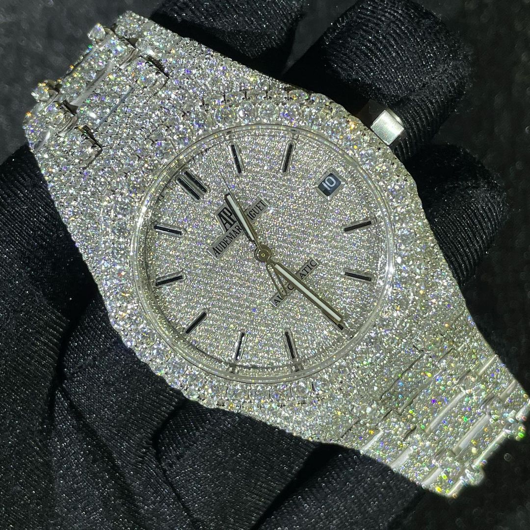 Audemars Piguet Watch fully iced diamond watch mens luxuries moissanite watch bust down wrist watch