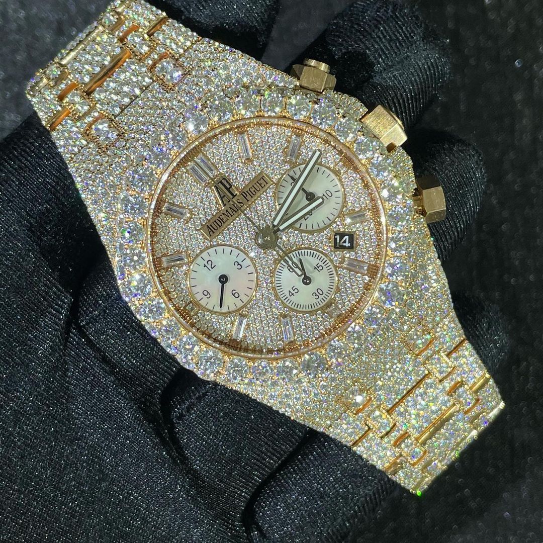 Audemars Piguet Watch luxury mens iced out bling watch vvs1 moissanite diamond watch hip hop watch gift for him