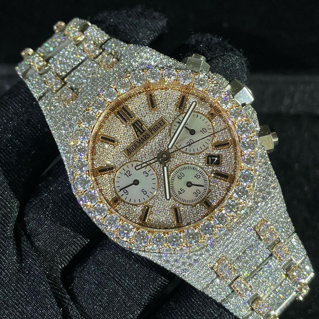 Audemars Piguet Watch moissanite wrist watch fully iced out diamond watch quartz wrist watch