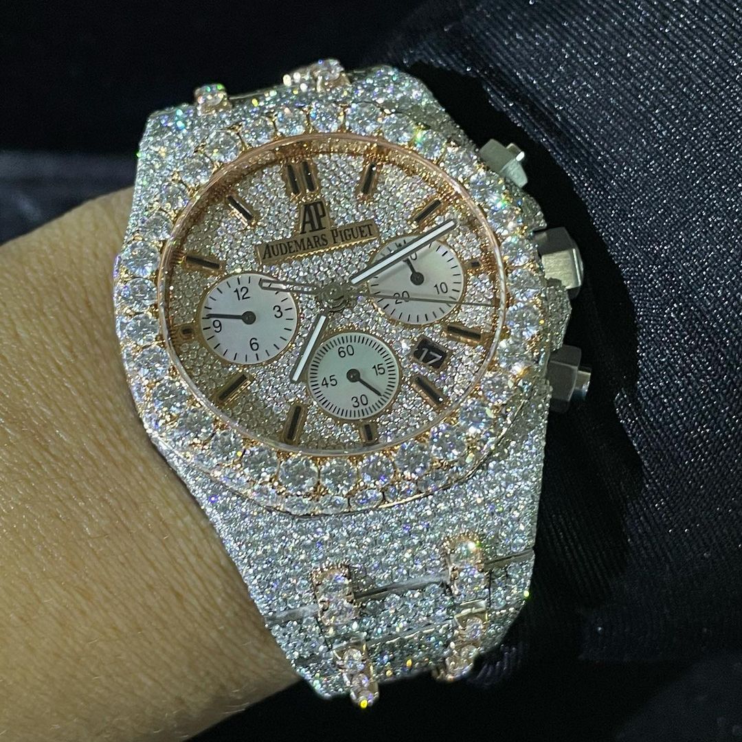 Audemars Piguet Watch moissanite wrist watch fully iced out diamond watch quartz wrist watch