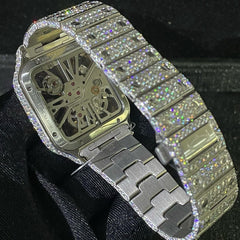 Cartier Watch top brand skeleton watch iced out moissanite watch hip hop watch mechanical watch