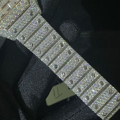 Cartier Watch custom handmade diamond watch fully iced out moissanite watch bust down wrist watch