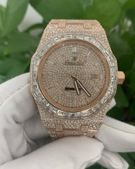 Audemars Piguet Watch custom baguette diamond watch hip hop iced out watch moissanite men wrist watch