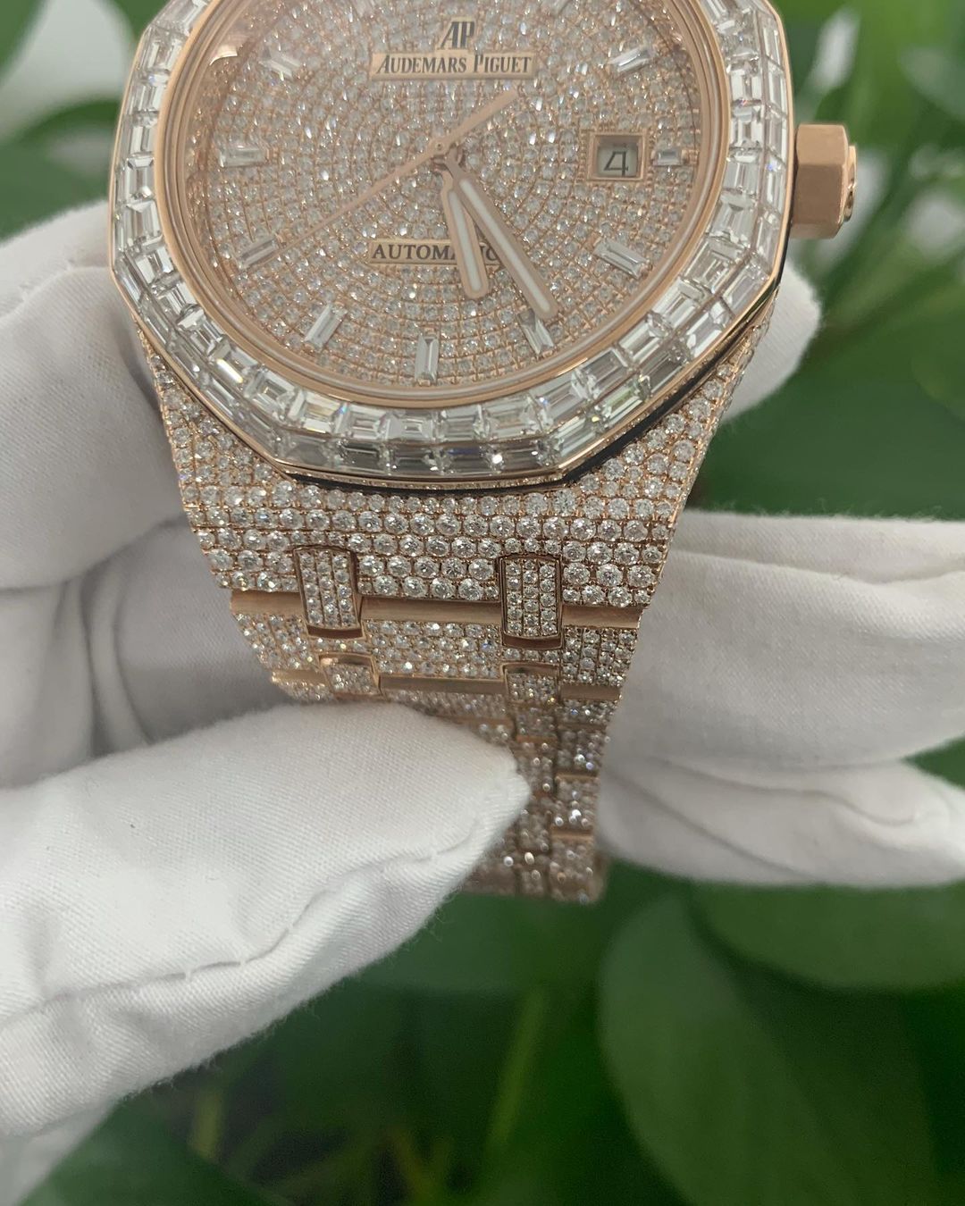 Audemars Piguet Watch custom baguette diamond watch hip hop iced out watch moissanite men wrist watch