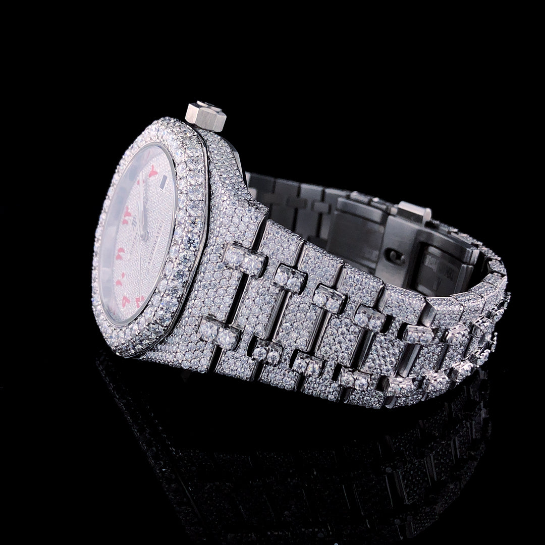 Audemars Piguet Watch fully iced out bling watch moissanite diamond studded watch mens luxury hip hop watch