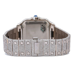 Cartier Watch automatic iced out watch stainless steel moissanite watch bust down diamond watch